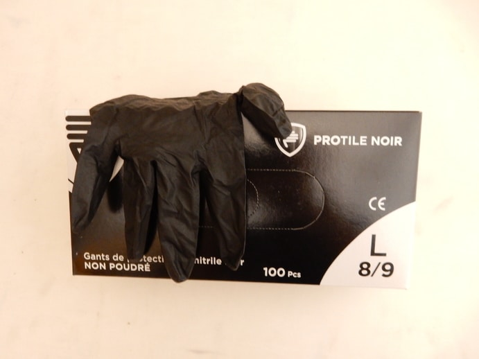 Gant Nitrile Noir Non Poudré x100